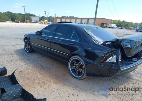 2001 Mercedes-Benz S 500 из США, поврежденный, VIN WDBNG75J81A169267